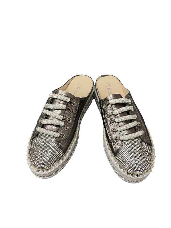 Gling Lace Leather Mule Sneaker