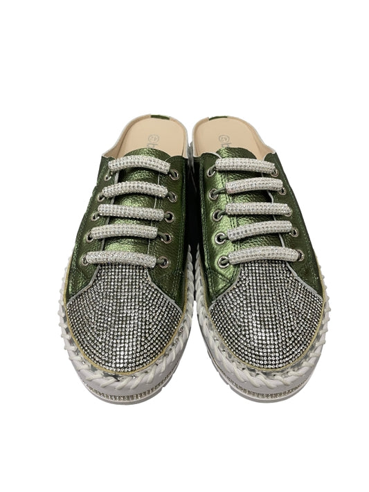 Gling Lace Leather Mule Sneaker